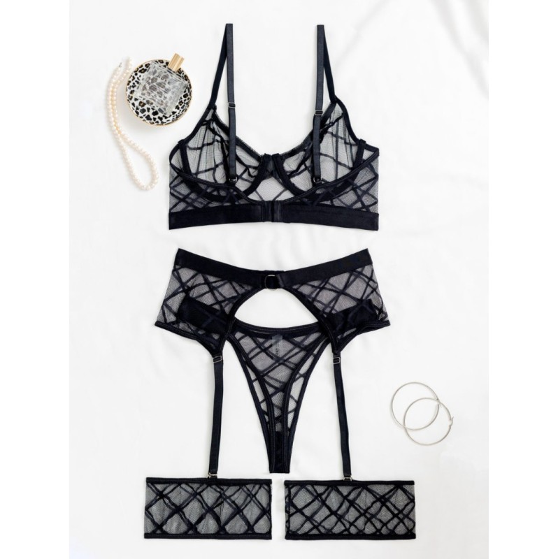 3 Piece Giselle Set Modern Ocean Black