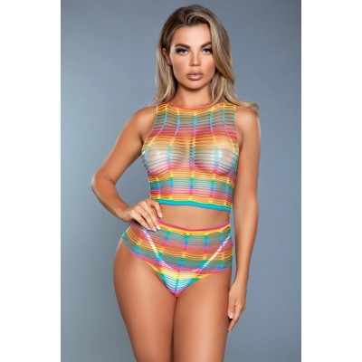 Cropped Top With Sexy Panties Be Wicked Bare It All Rainbow Cropped Top With Sexy Panties Be Wicked Bare It All Rainbow