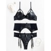 Leather Look Set Modern Ocean Black