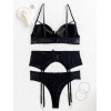 Leather Look Set Modern Ocean Black