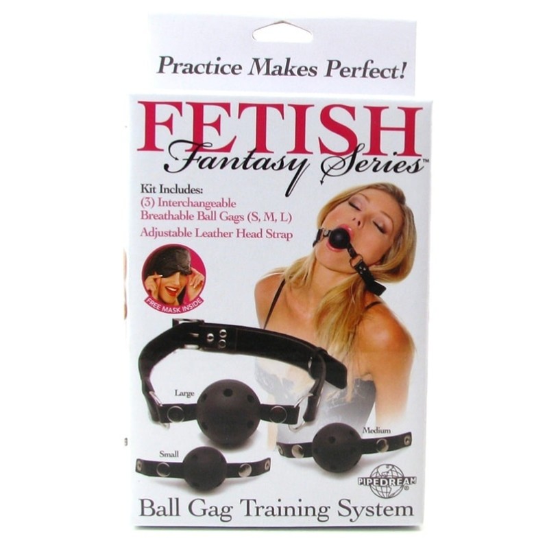 Σετ Φίμωτρα Ball Gag Training System Fetish Fantasy Series Μαύρο