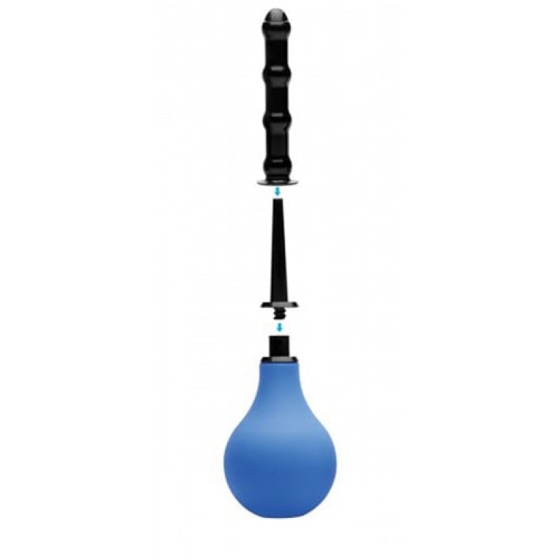 Premium Anal Douche Set CleanStream Blue