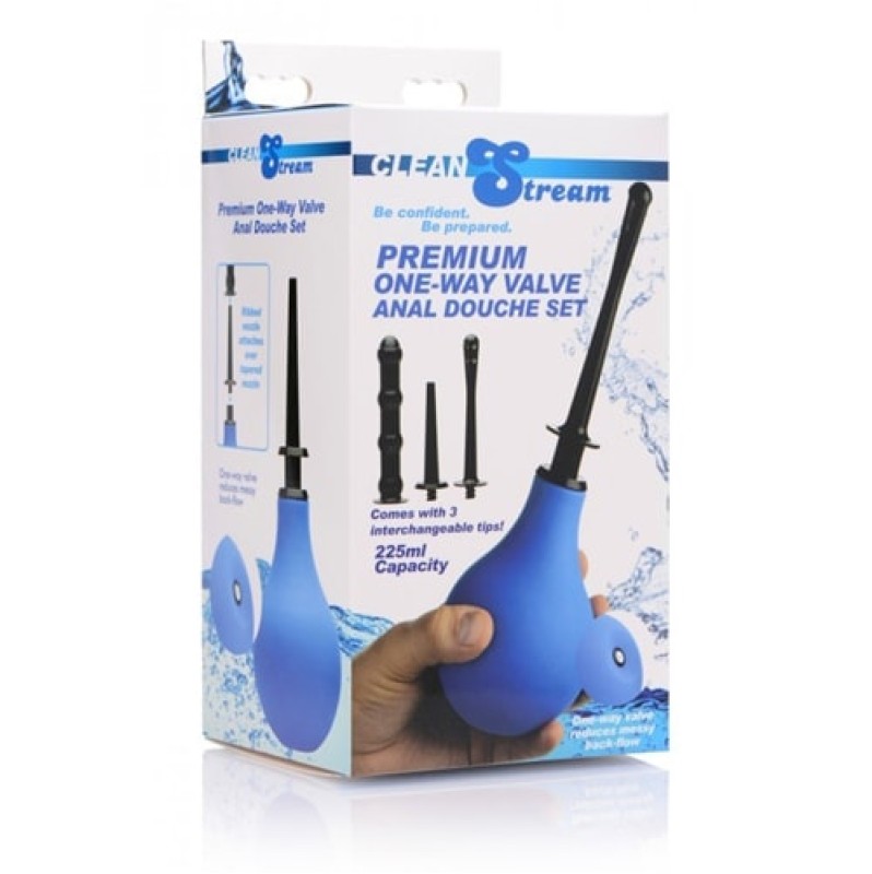 Premium Anal Douche Set CleanStream Blue