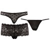 Sexy Panty Set of 3 Cottelli Collection Black