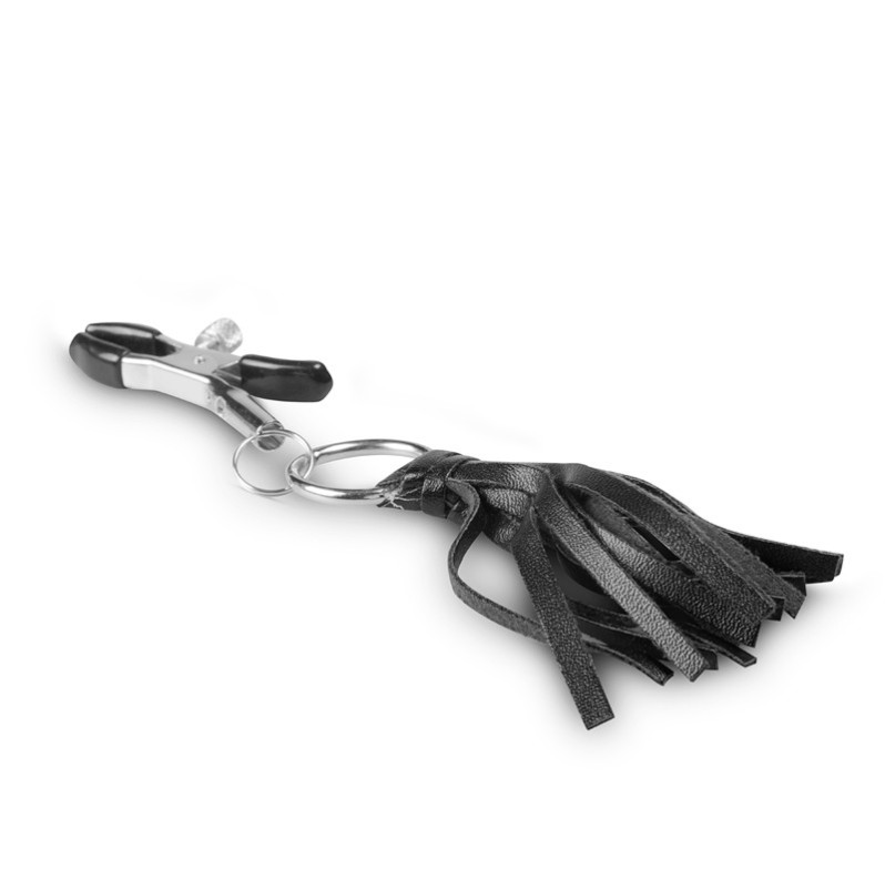 Σφιγκτήρες Θηλών Clamps With Tassels Easytoys Μαύροι