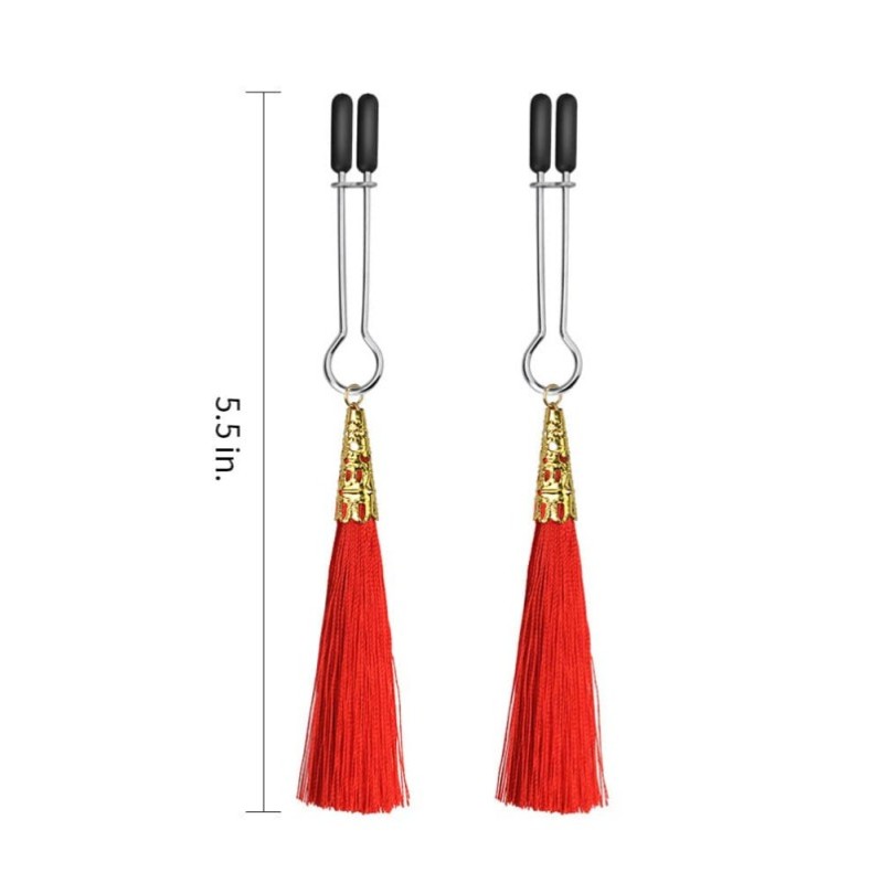 Σφιγκτήρες Θηλών Glamor Tassel Lovetoy Κόκκινοι