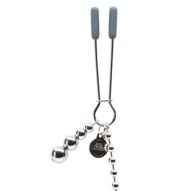 Nipple Clamps with Beaded Chain 50 Shades Of Grey At My Mercy Silver