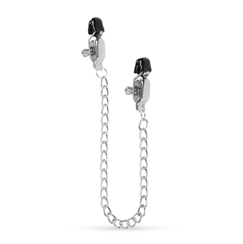 Big Nipple Clamps With Chain Easytoys Silver