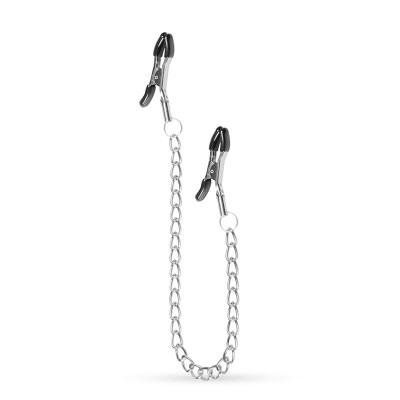 Classic Nipple Clamps With Chain Easytoys Silver