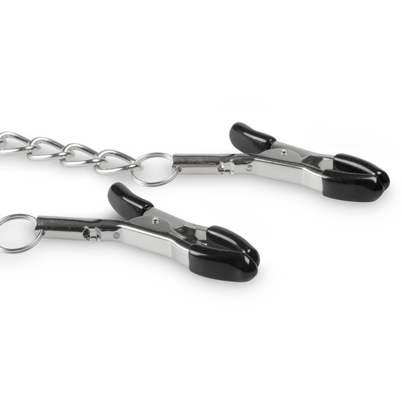 Classic Nipple Clamps With Chain Easytoys Silver