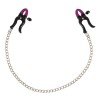 Silicone Nipple Clamps With Chain Bad Kitty Purple