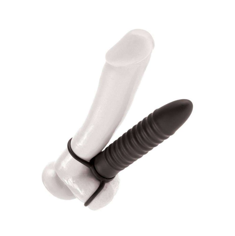 Strap-on Fetish Fantasy Series Ribbed Double Trouble Μαύρο