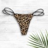 Thong with Decorative Double Strapping Modern Ocean Leopard