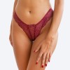 Thong with Satin Cross Tie Modern Ocean Burgundy