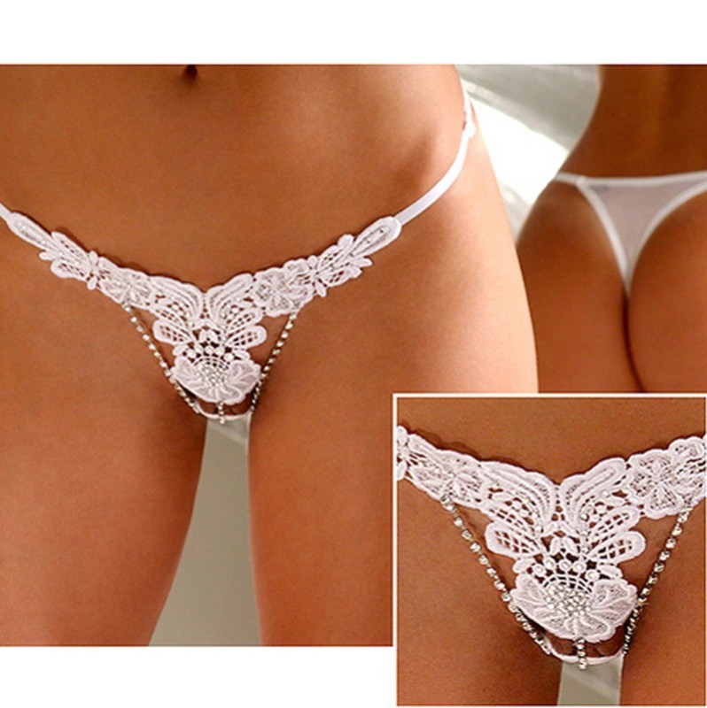 Thong Sexy Kleding Tranca White