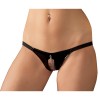 Crotchless String with Chain Black Level Black