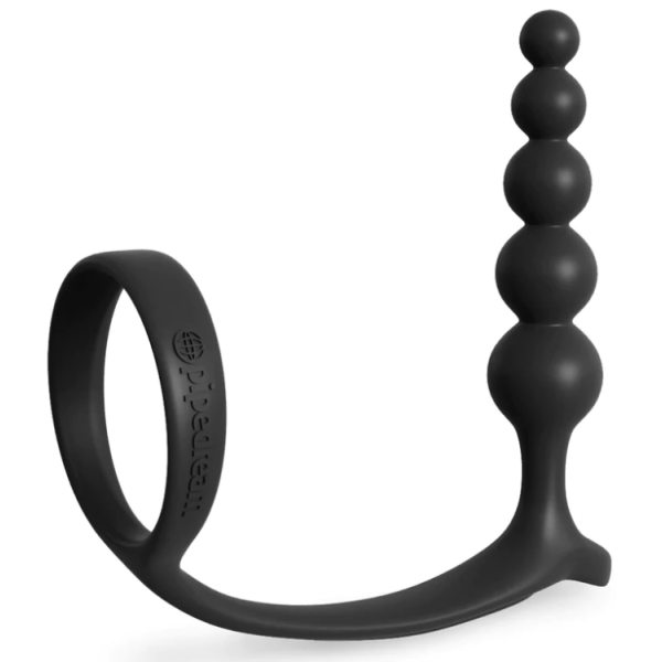 Ball Cinch with Anal Bead Fetish Fantasy Elite Black