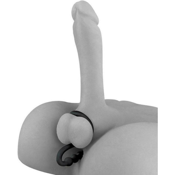 Ball Cinch with Anal Bead Fetish Fantasy Elite Black