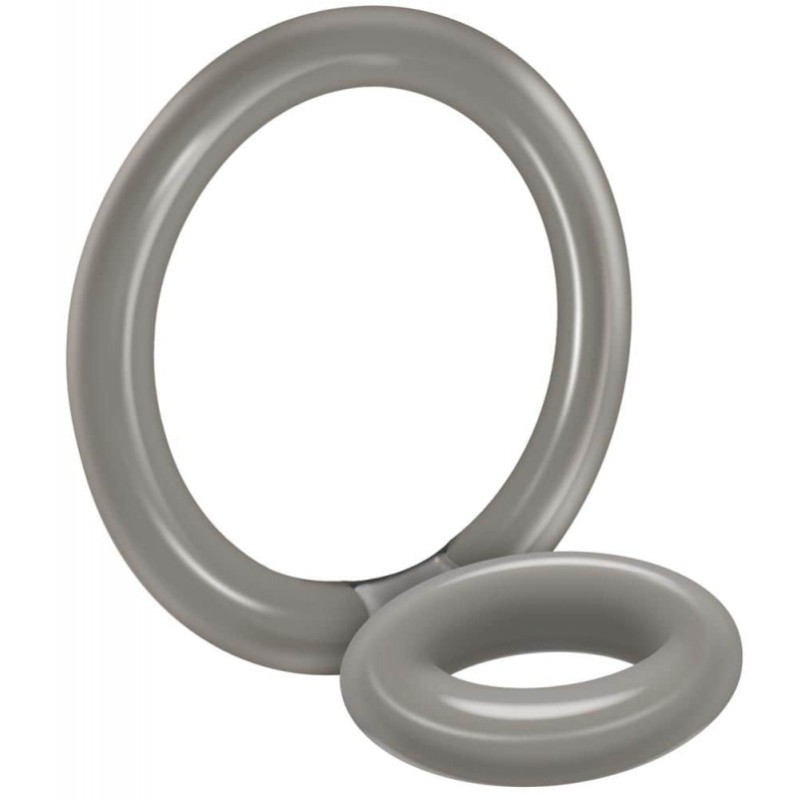 Cock Ring Double Bullseye Loop Gray