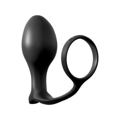 Cock Ring Advanced Plug Ass-Gasm Black Cock Ring Advanced Plug Ass-Gasm Black