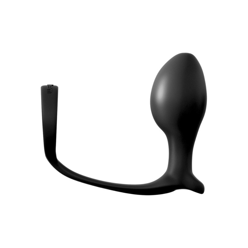 Cock Ring Advanced Plug Ass-Gasm Black