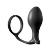 Cock Ring Advanced Plug Ass-Gasm Black