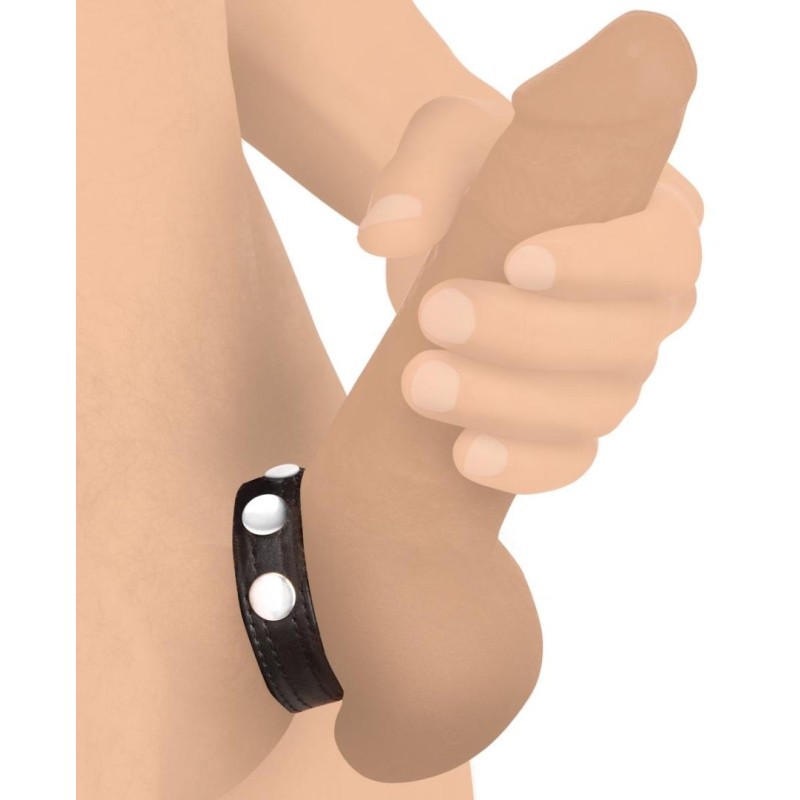 Cock Ring Strict Leather Cock Gear Adjustable With Studs Black Cock Ring Strict Leather Cock Gear Adjustable With Studs Black