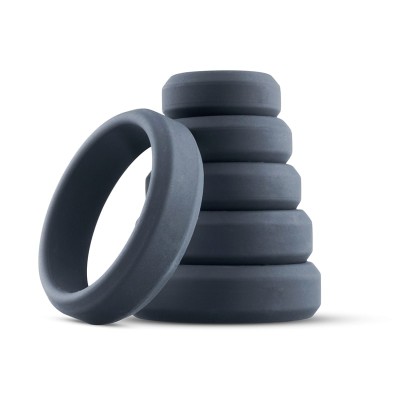 6-Piece Cock Ring Set Boners Black 6-Piece Cock Ring Set Boners Black