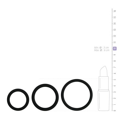 Three Size Cock Ring Set Easytoys Black Three Size Cock Ring Set Easytoys Black