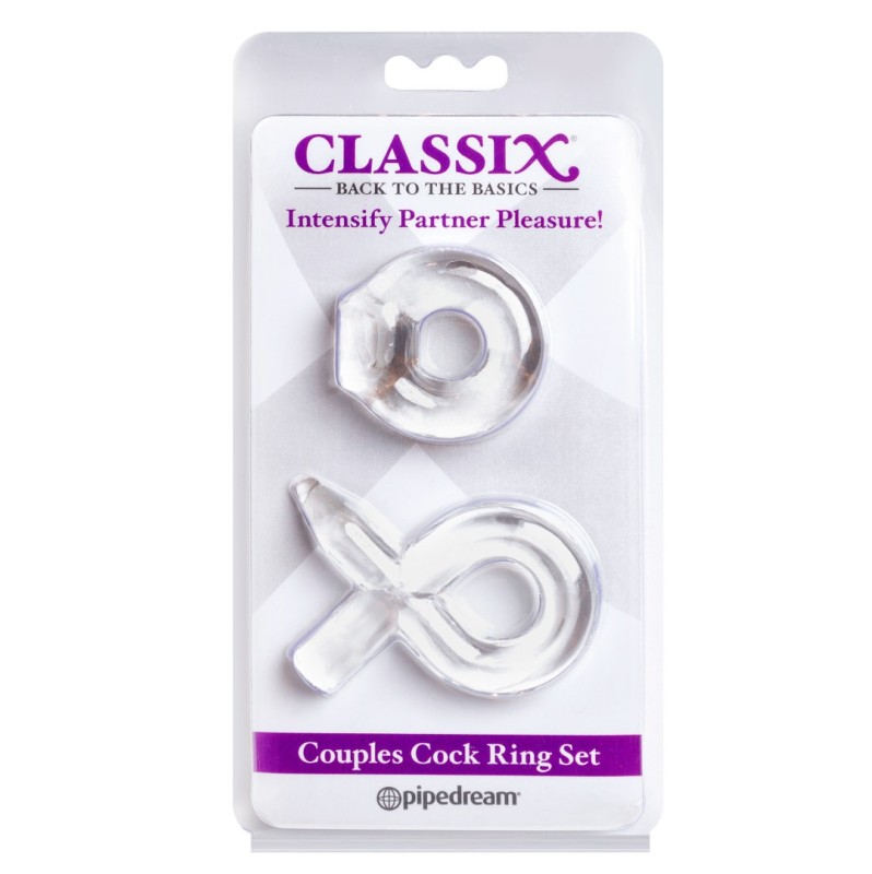 Cock Ring Set Pipedream Classix Couples Clear