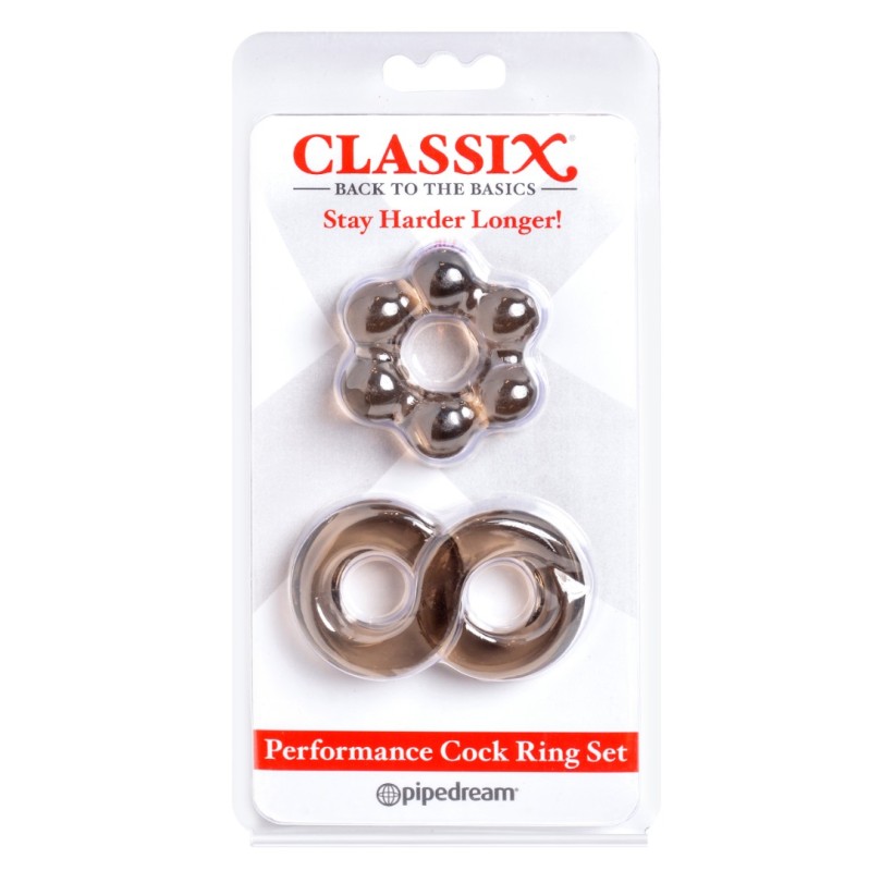 Cock Ring Set Pipedream Classix Performace Black