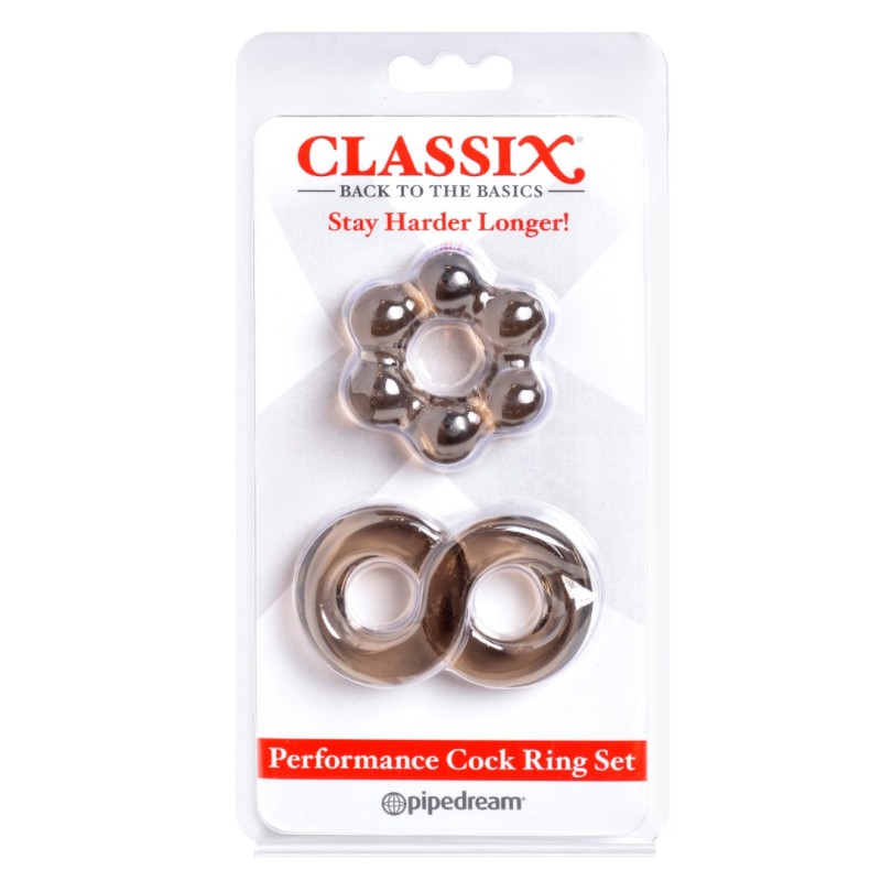 Cock Ring Set Pipedream Classix Performace Black