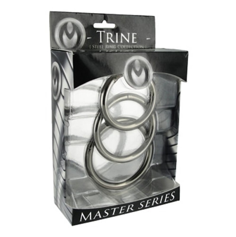 Δαχτυλίδια Πέους Σετ Trine Steel Ring Collection Ασημί