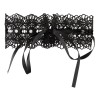 Embroidered Choker With Rhinestones Cottelli Collection Black