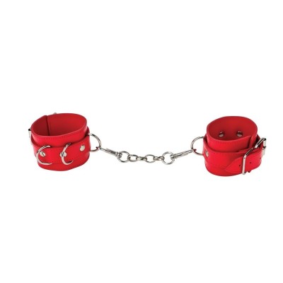 Leather Cuffs Ouch! Red