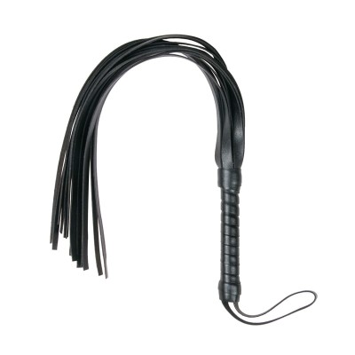 Small Leather Flogger Whip Easytoys Black Small Leather Flogger Whip Easytoys Black