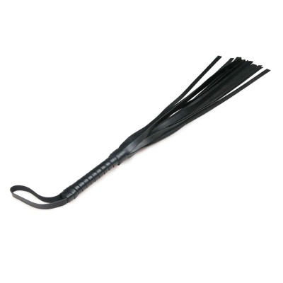 Small Leather Flogger Whip Easytoys Black Small Leather Flogger Whip Easytoys Black