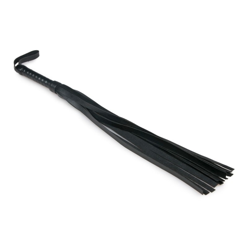 Small Leather Flogger Whip Easytoys Black