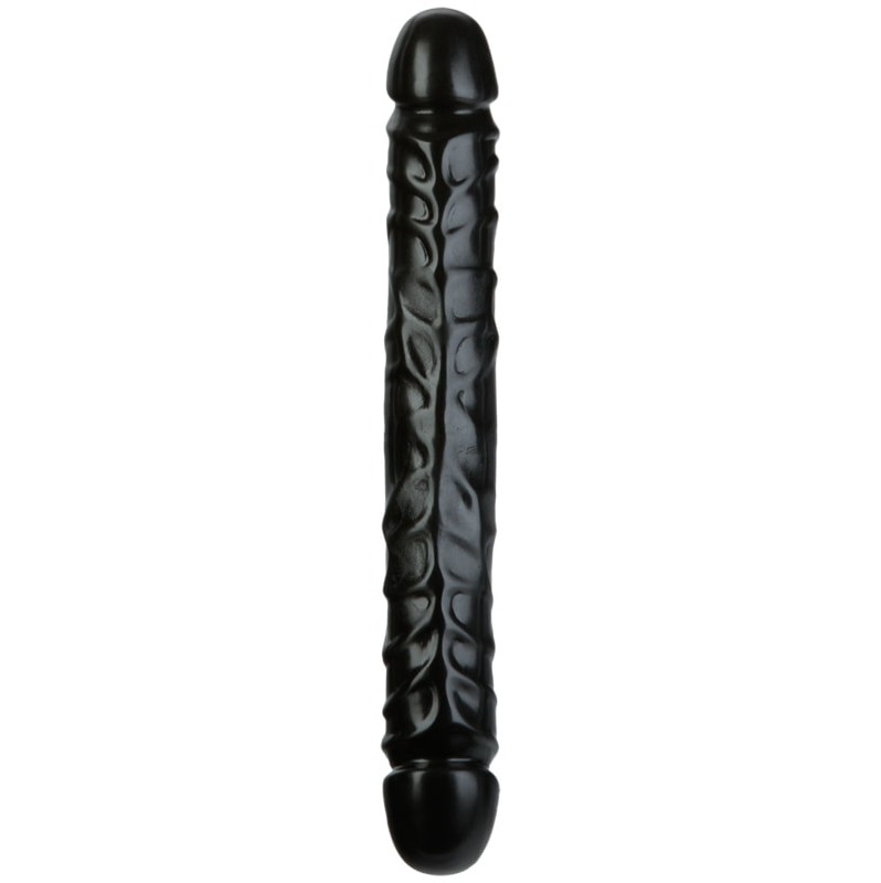 Διπλό Dildo Doc Johnson Jr. Veined Double Header Bender 30cm Μαύρο