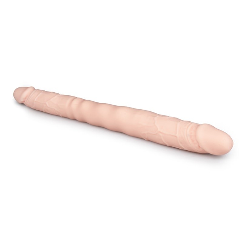 Διπλό Dildo Easytoys Double Ended Skin 40cm Μπεζ