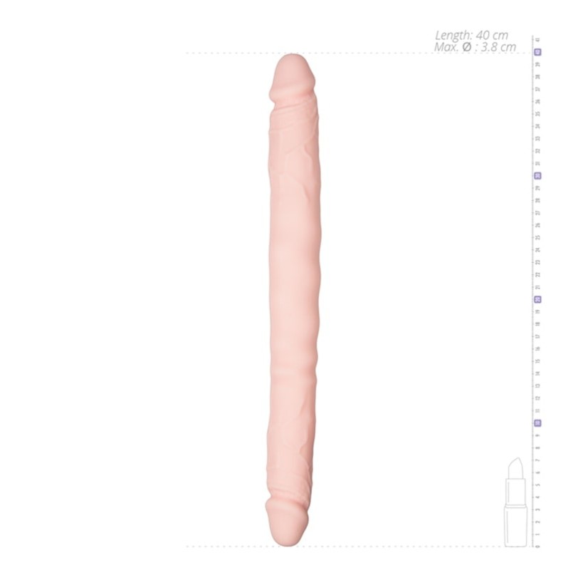 Διπλό Dildo Easytoys Double Ended Skin 40cm Μπεζ