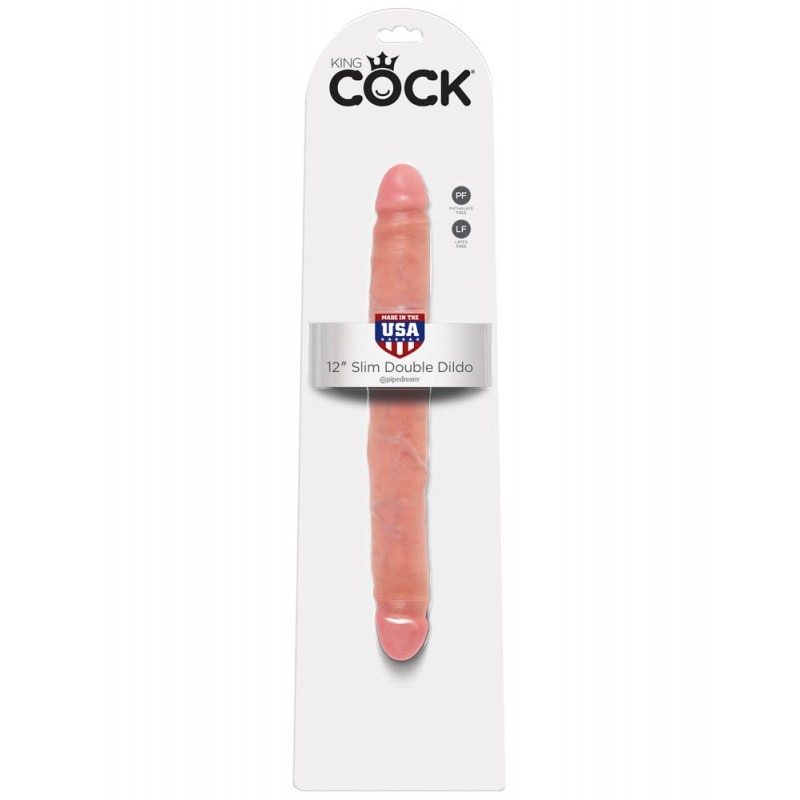 Διπλό Dildo King Cock Slim 30cm Μπεζ Διπλό Dildo King Cock Slim 30cm Μπεζ