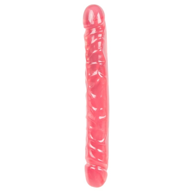 Διπλό Jelly Dildo Crystal Jellies Double Dong 30cm Ροζ