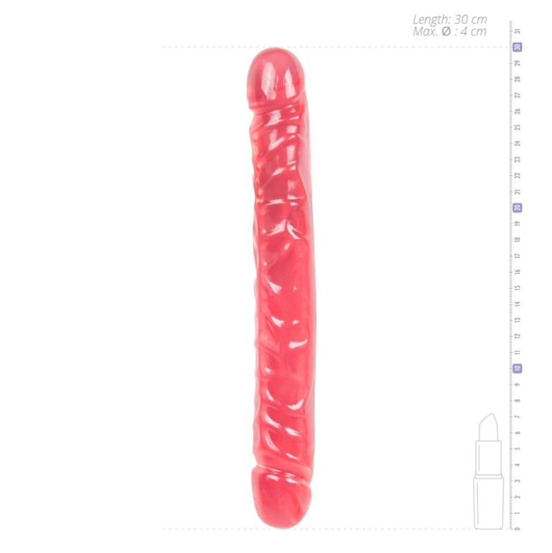 Double Jelly Dildo Crystal Jellies Double Dong 30cm Pink