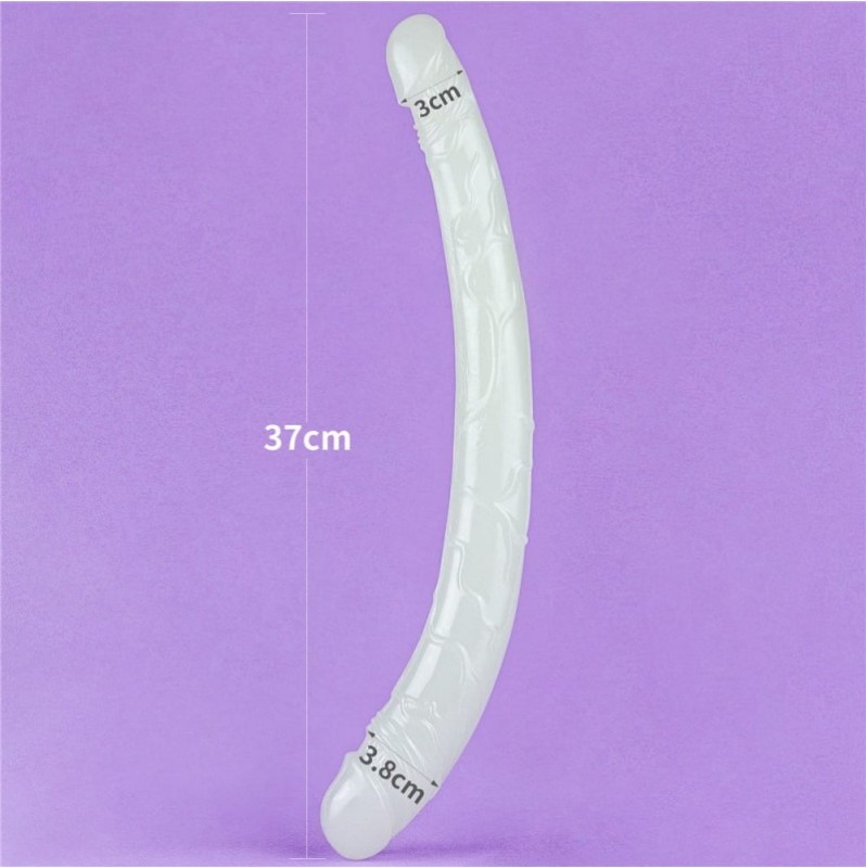 Double Jelly Dildo Lovetoy Lumino Play 37cm Clear