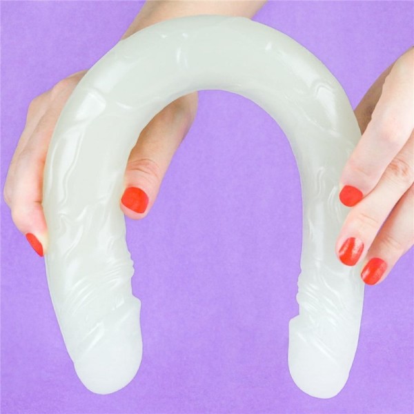 Διπλό Jelly Dildo Lovetoy Lumino Play 37cm Διαφανές