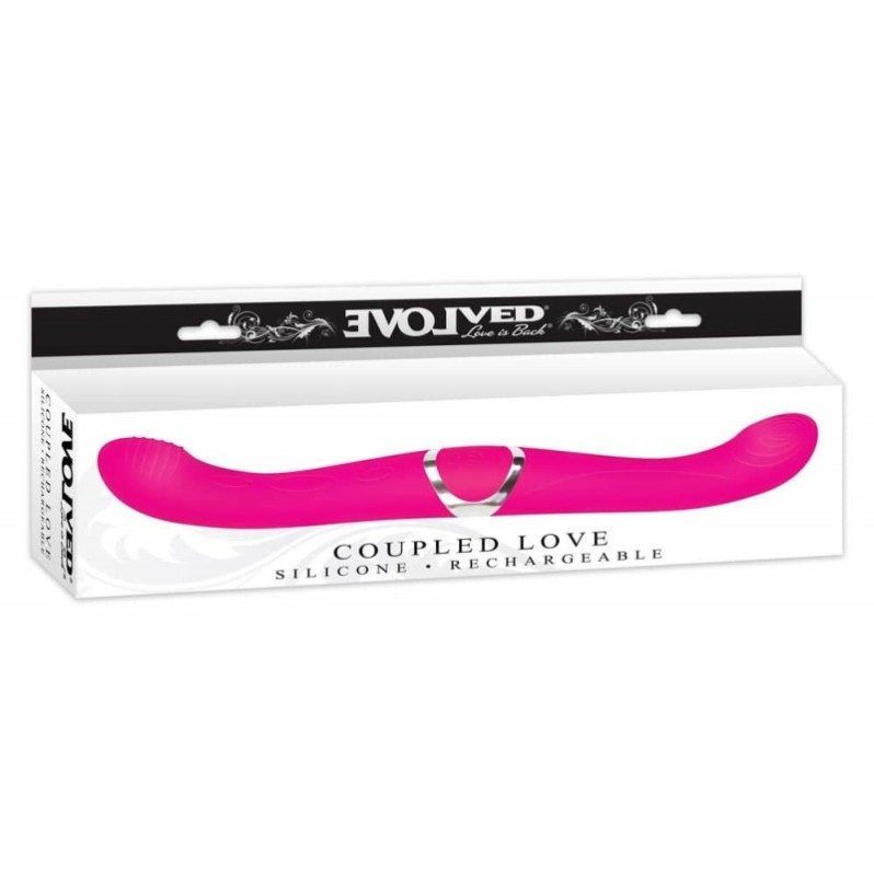 Double Ended Vibrator Evolved Coupled Love 35cm Pink