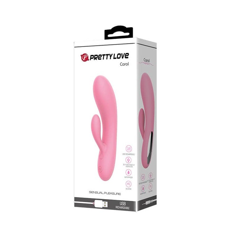 Rabbit Vibrator Pretty Love Carol 2 Pink Rabbit Vibrator Pretty Love Carol 2 Pink