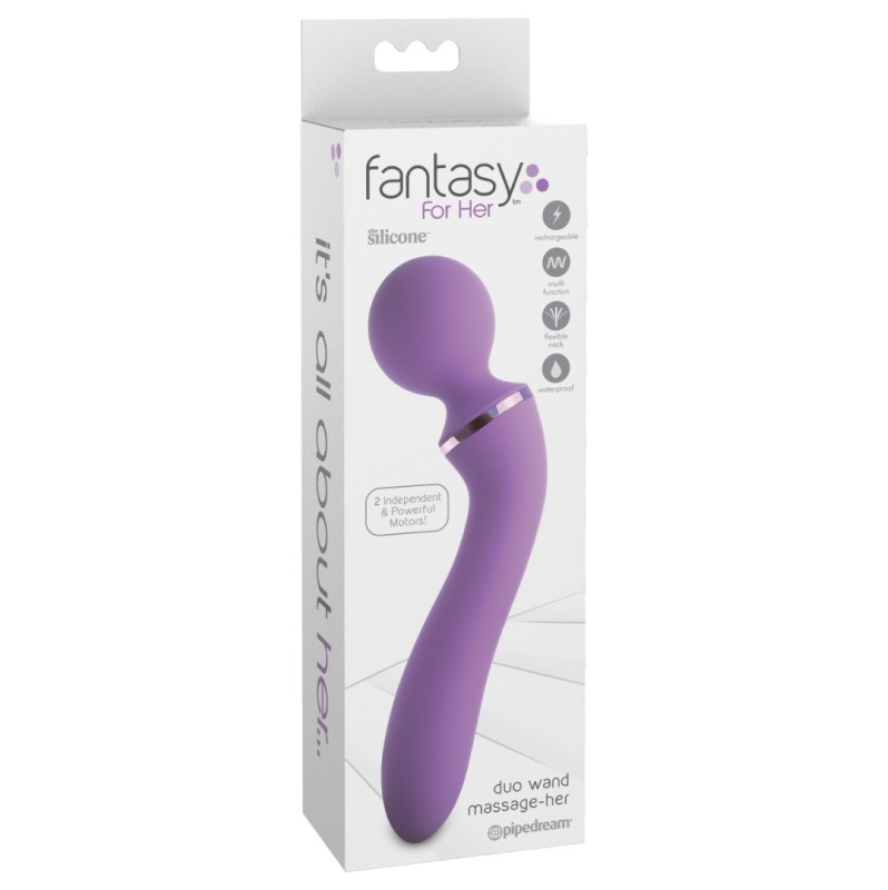 Δονητής Wand Fantasy For Her Duo Massage Her Μοβ