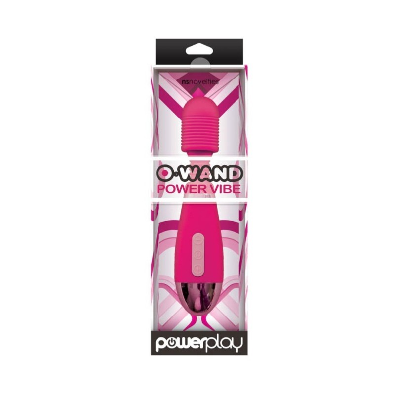 Wand Vibrator Nsnovelties PowerPlay O-Wand Pink